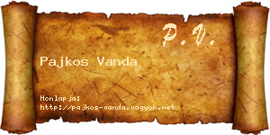 Pajkos Vanda névjegykártya